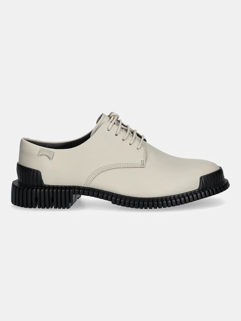 Camper półbuty skórzane Pix damskie kolor beżowy na płaskim obcasie K201851-003 - zdjęcie produktu nr 2