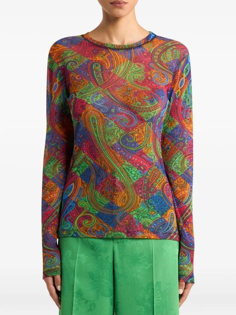 ETRO geometric paisley-pattern top - Red