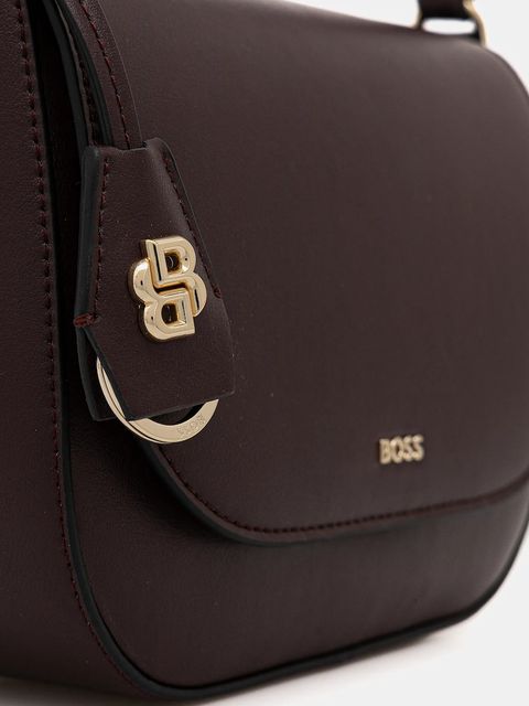 BOSS torebka skórzana kolor fioletowy 50547756