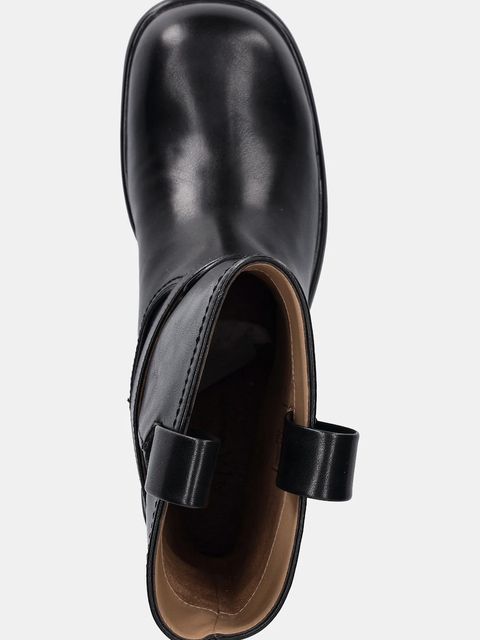 Armani Exchange botki damskie kolor czarny na słupku XW001654 AF17476 UC001