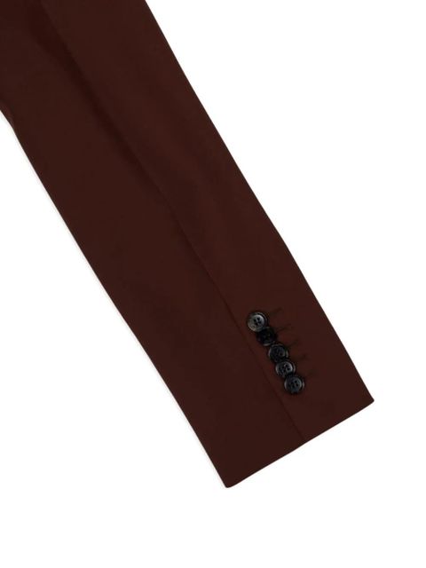 Gucci single-breasted wool-blend blazer - Brown