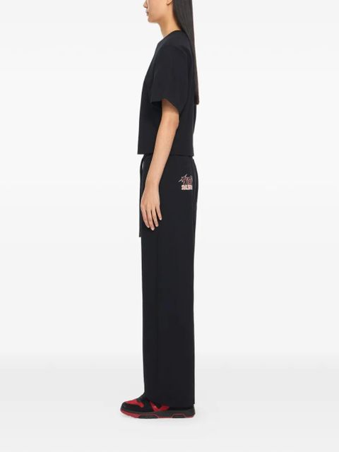 Off-White x AC Milan logo-print track pants - Black