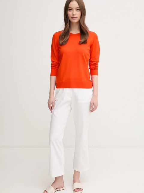 Sisley sweter damski kolor pomarańczowy lekki 17Q3M100F