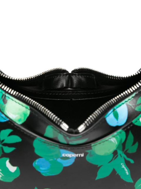Coperni Swipe floral-print shoulder bag - Black