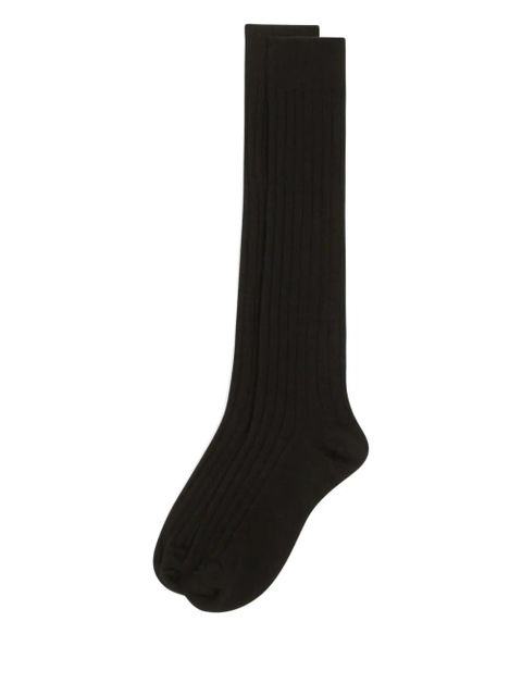 Dolce & Gabbana ribbed logo-print socks - Black