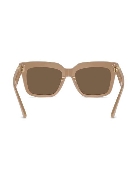 Burberry Eyewear monogram-plaque wayfarer sunglasses - Neutrals
