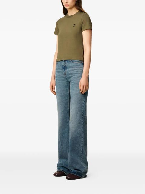 AMI Paris Ami de Coeur cotton T-shirt - Green - zdjęcie produktu nr 2