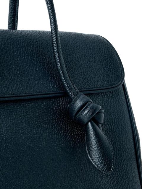 Jacquemus knotted flap leather tote bag - Blue