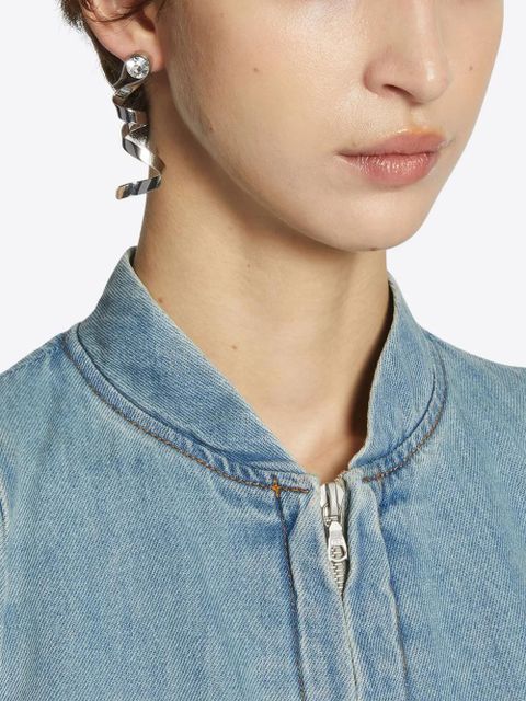DRIES VAN NOTEN wave stud earrings - Silver