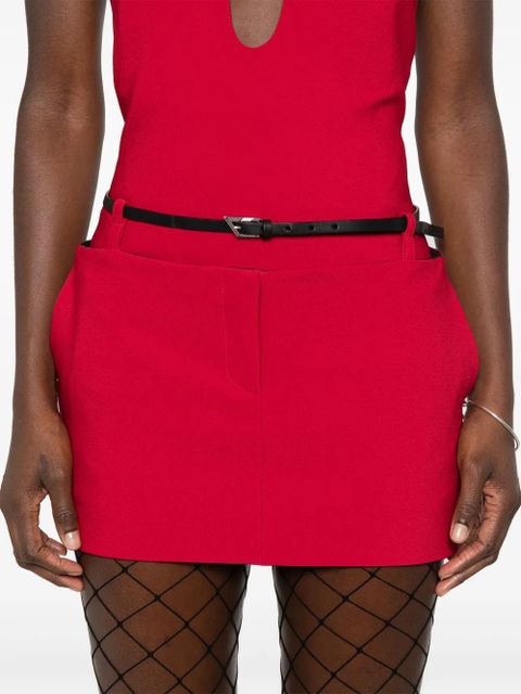 The Attico belted mini skirt - Red