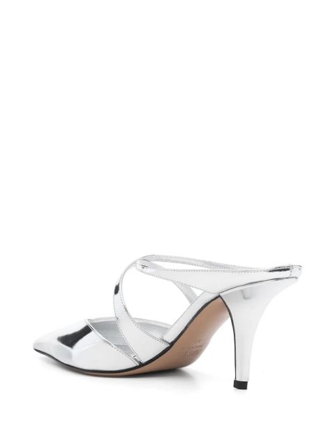 Paris Texas 85mm Laila mules - Silver