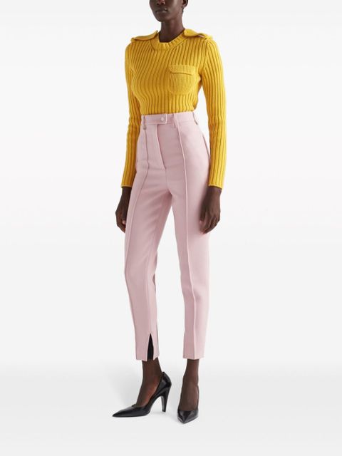 Prada high-rise natté trousers - Pink - zdjęcie produktu nr 2