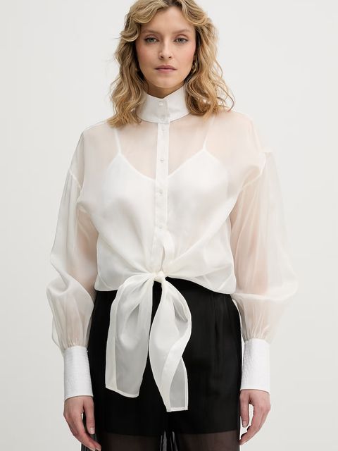 Karl Lagerfeld koszula damska z jedwabiem Karl Lagerfeld Studio - zdjęcie produktu nr 1