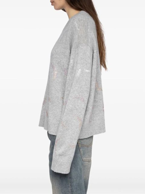 Zadig&Voltaire Markuz wings-detail sweater - Grey