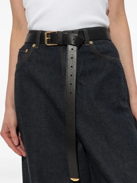 Givenchy gold-buckle leather belt - Black