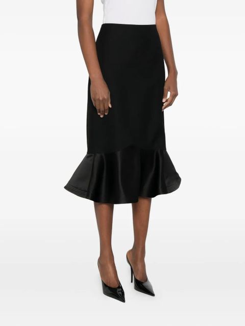 FENDI ruffled midi skirt - Black