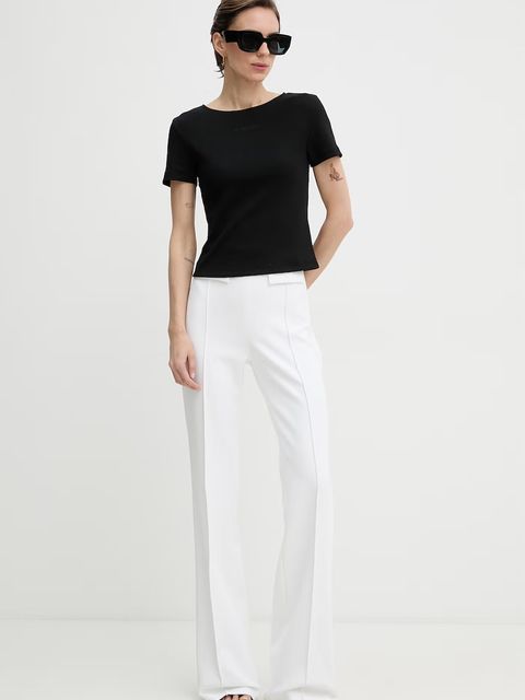 Patrizia Pepe t-shirt damski bawełniany z elastanem - zdjęcie produktu nr 1