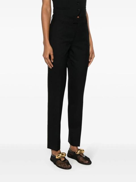 AMI Paris high-waist tapered-leg trousers - Black - zdjęcie produktu nr 2