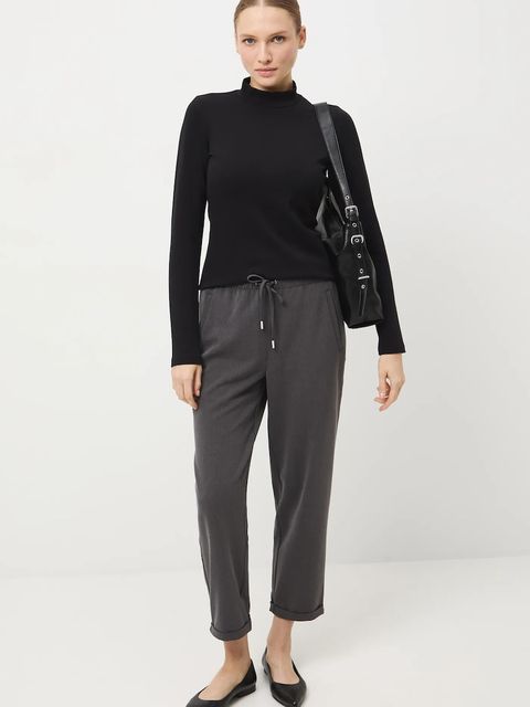 Medicine spodnie damskie kolor szary fason chinos medium waist - zdjęcie produktu nr 1