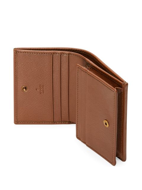 Gucci bamboo-detail leather wallet - Brown