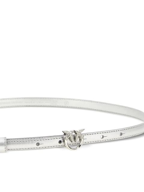 PINKO leather logo-plaque belt - White - zdjęcie produktu nr 2