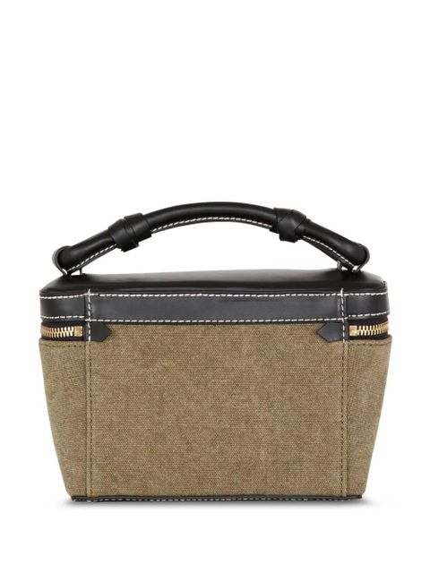 Balmain B-Army panelled makeup bag - Green