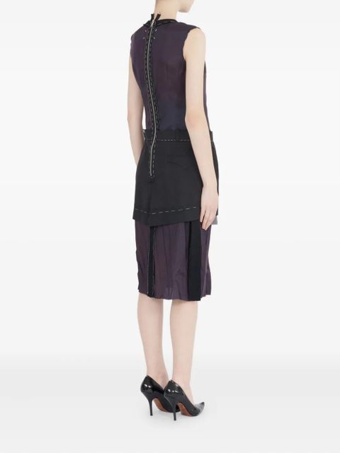 Maison Margiela layered sleeveless dress - Purple