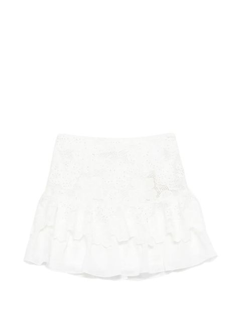SANDRO floral ruffled mini skirt - White - zdjęcie produktu nr 1