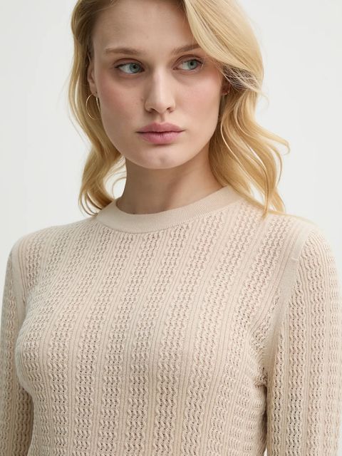 Filippa K sweter bawełniany damski kolor beżowy lekki 31316