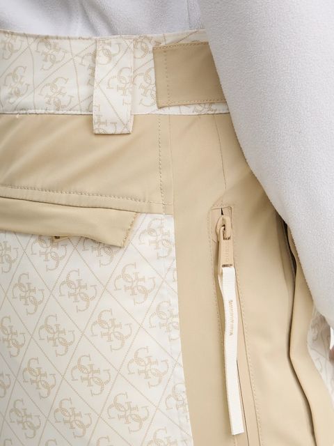 Guess spodnie narciarskie FLORA kolor beżowy W5BB70 W3272