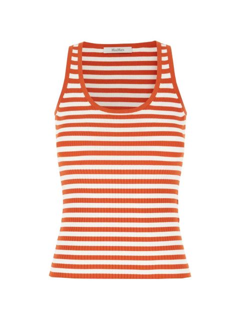 Max Mara Ghiro striped ribbed-knit top - Orange - zdjęcie produktu nr 1