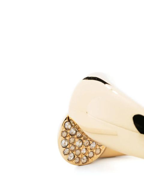 Lanvin Sequence rhinestone-embellished ring - Gold
