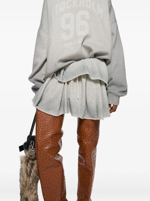 Acne Studios drawstring mini skirt - Grey