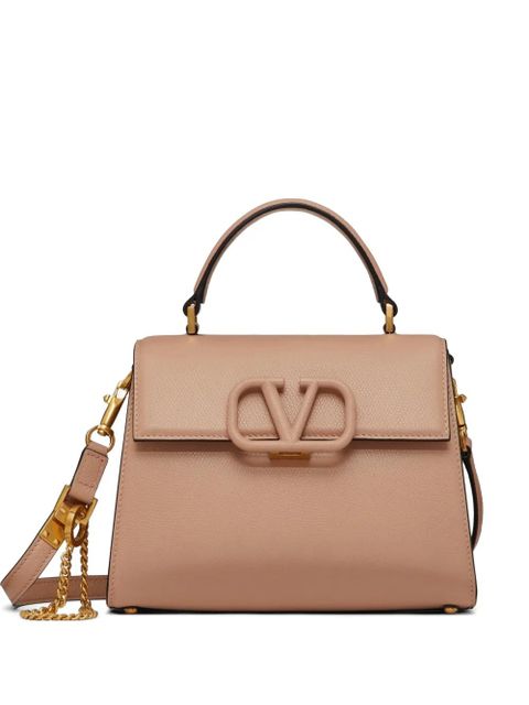Valentino Garavani Vsling small handbag in grainy calfskin - Neutrals - zdjęcie produktu nr 1