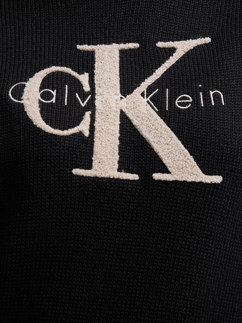 Calvin Klein Jeans sweter damski kolor czarny z golfem LV047D354G
