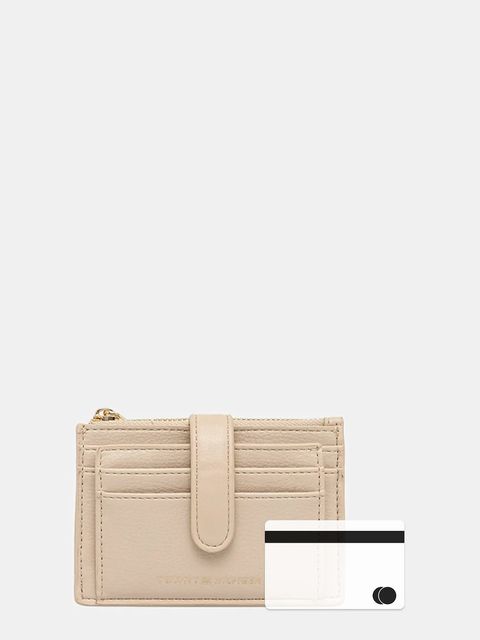 Tommy Hilfiger portfel damski kolor beżowy AW0AW18027