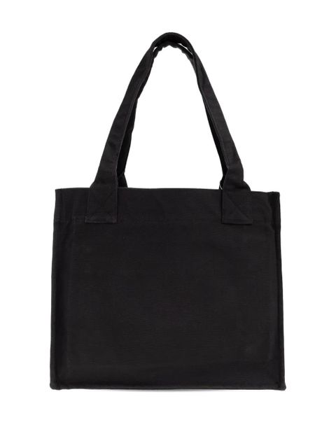 GANNI logo-embroidered tote bag - Black