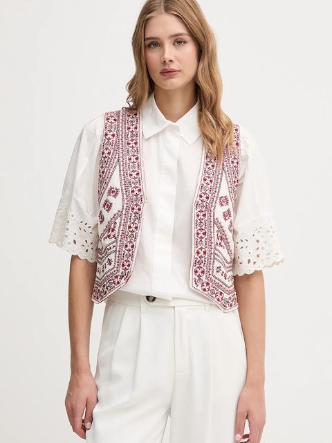 Hoss Intropia kamizelka z domieszką lnu - zdjęcie produktu nr 2