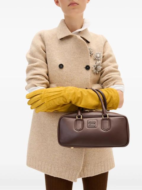 Miu Miu Arcadie leather tote bag - Brown