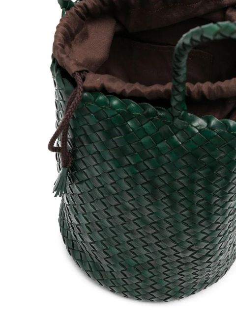 DRAGON DIFFUSION Grace woven basket bag - Neutrals