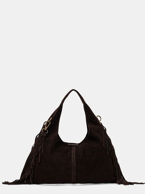 Answear.LAB torebka zamszowa kolor brązowy - zdjęcie produktu nr 1