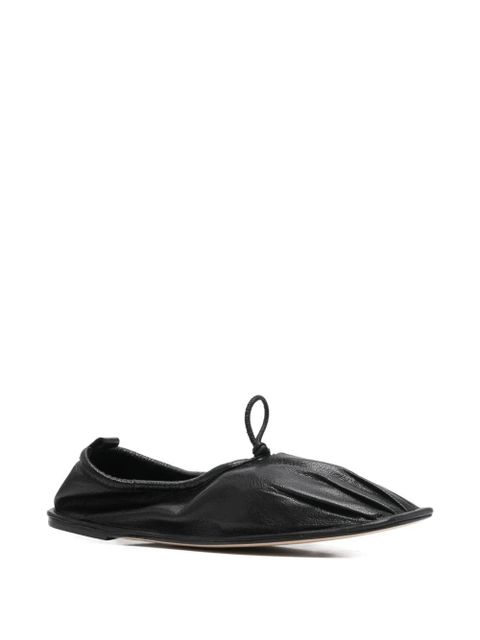 Hereu Puntera gathered ballet flats - Black