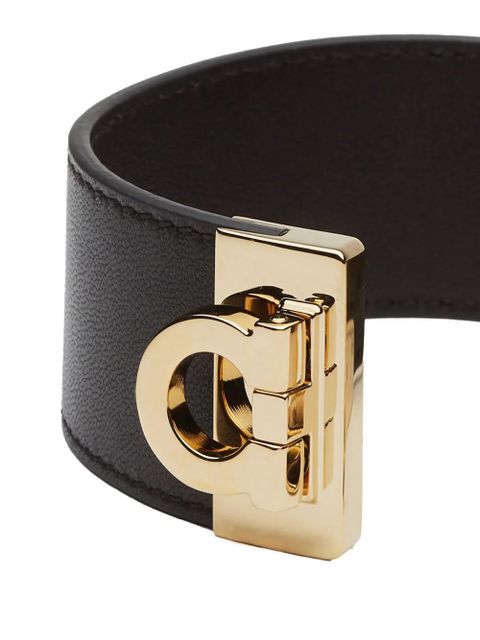 Ferragamo Gancini leather bracelet - Black - zdjęcie produktu nr 2