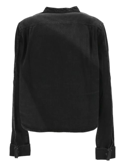 LOEWE pleated denim shirt - Black - zdjęcie produktu nr 2