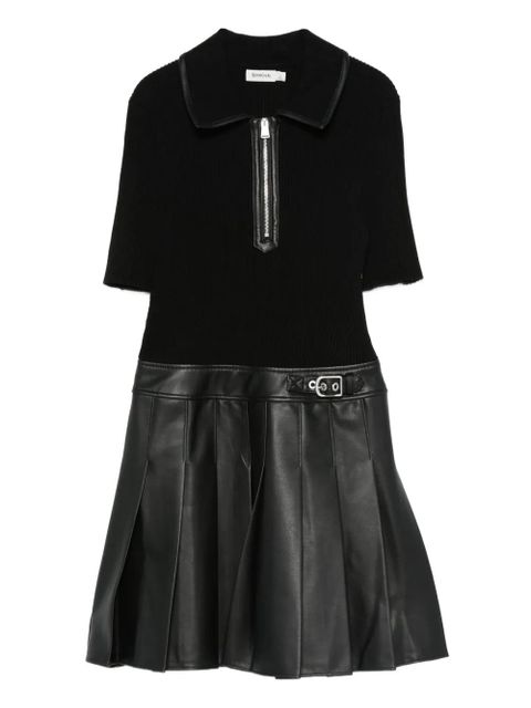 Simkhai Linnie pleated mini dress - Black - zdjęcie produktu nr 1