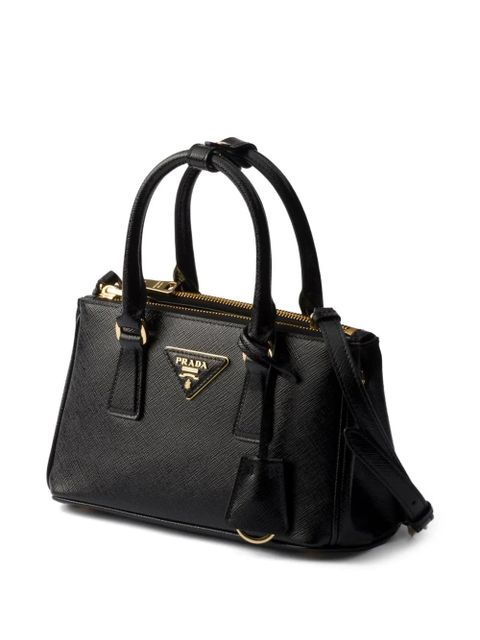 Prada mini Galleria leather tote bag - Black