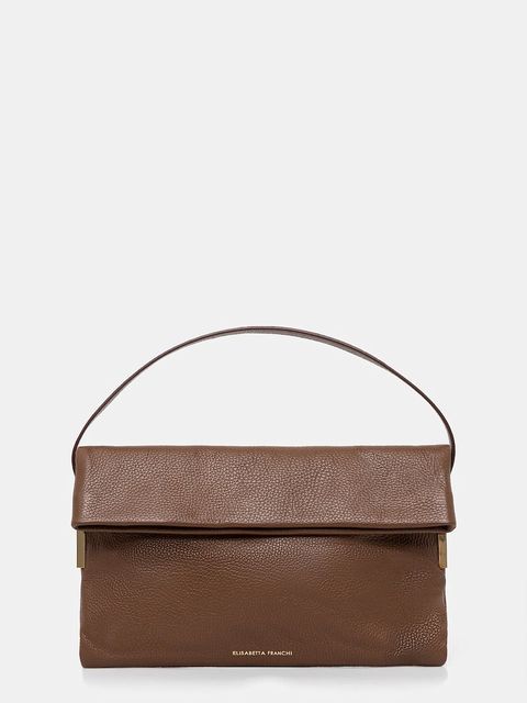 Elisabetta Franchi torebka skórzana kolor brązowy BS48N56E2 - zdjęcie produktu nr 1