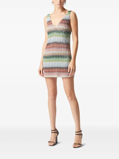 Missoni striped mini dress - Green