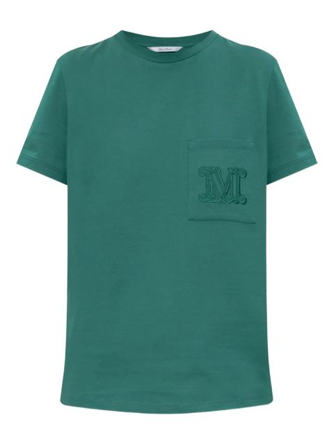 Max Mara embroidered-logo T-shirt - Green - zdjęcie produktu nr 1