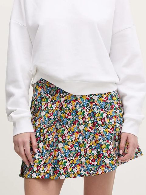 adidas Originals spódnica bawełniana Liberty kolor niebieski mini rozkloszowana JC7774 - zdjęcie produktu nr 1